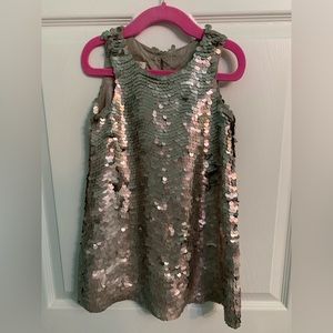 Monsoon party dress with large silver sequins. Size 3/4